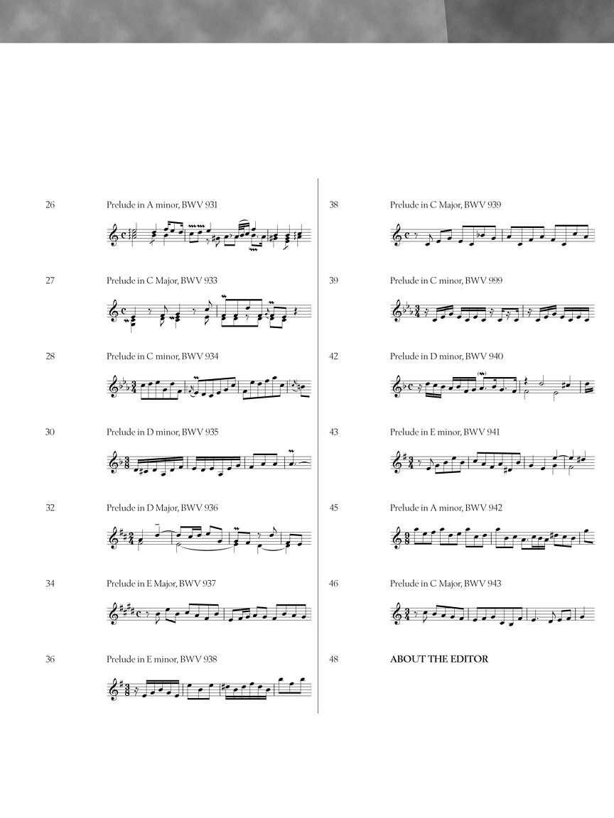 Bach - Nineteen Little Preludes