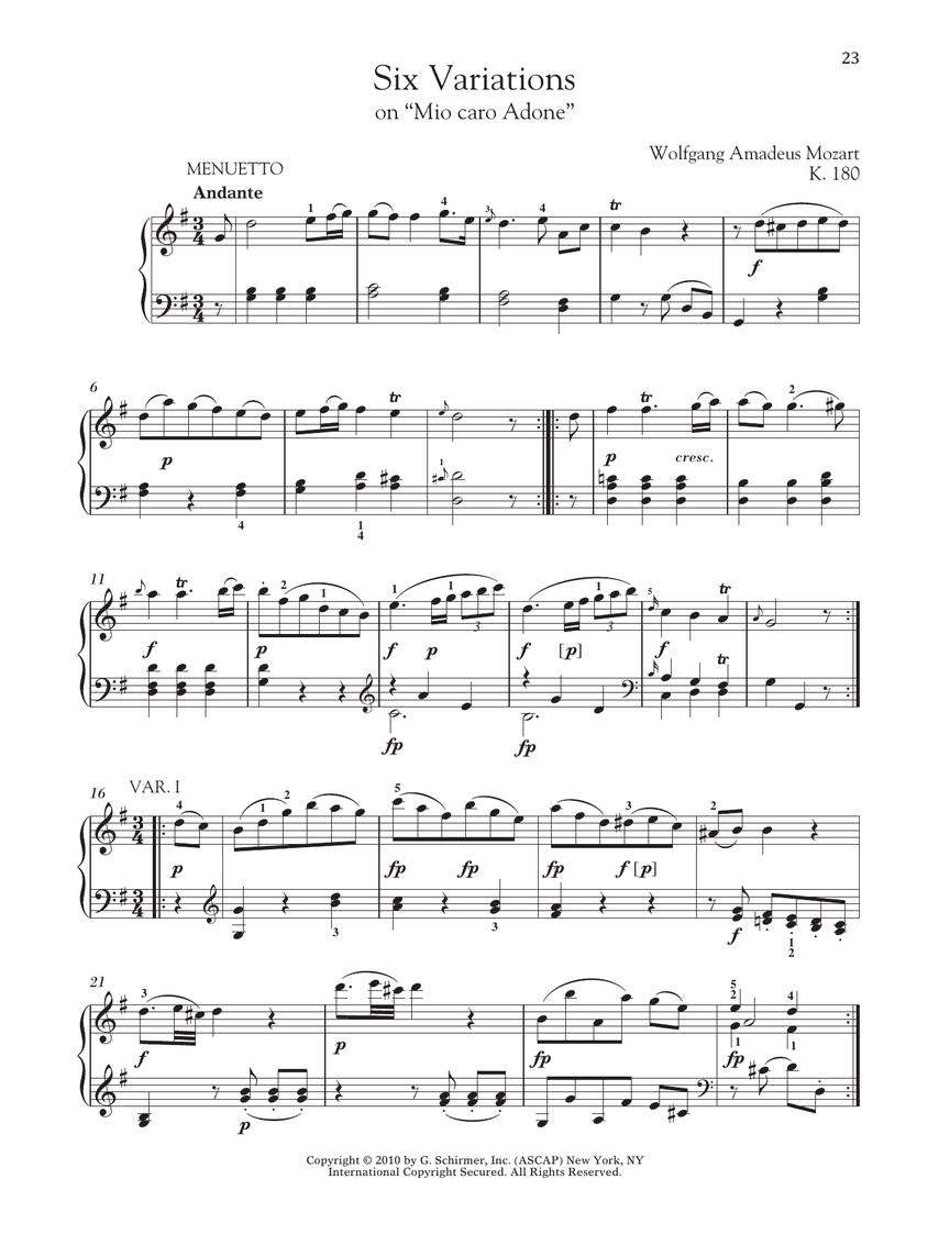 Mozart - Selected Variations