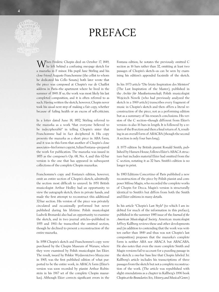 Chopin - Mazurka in F Minor