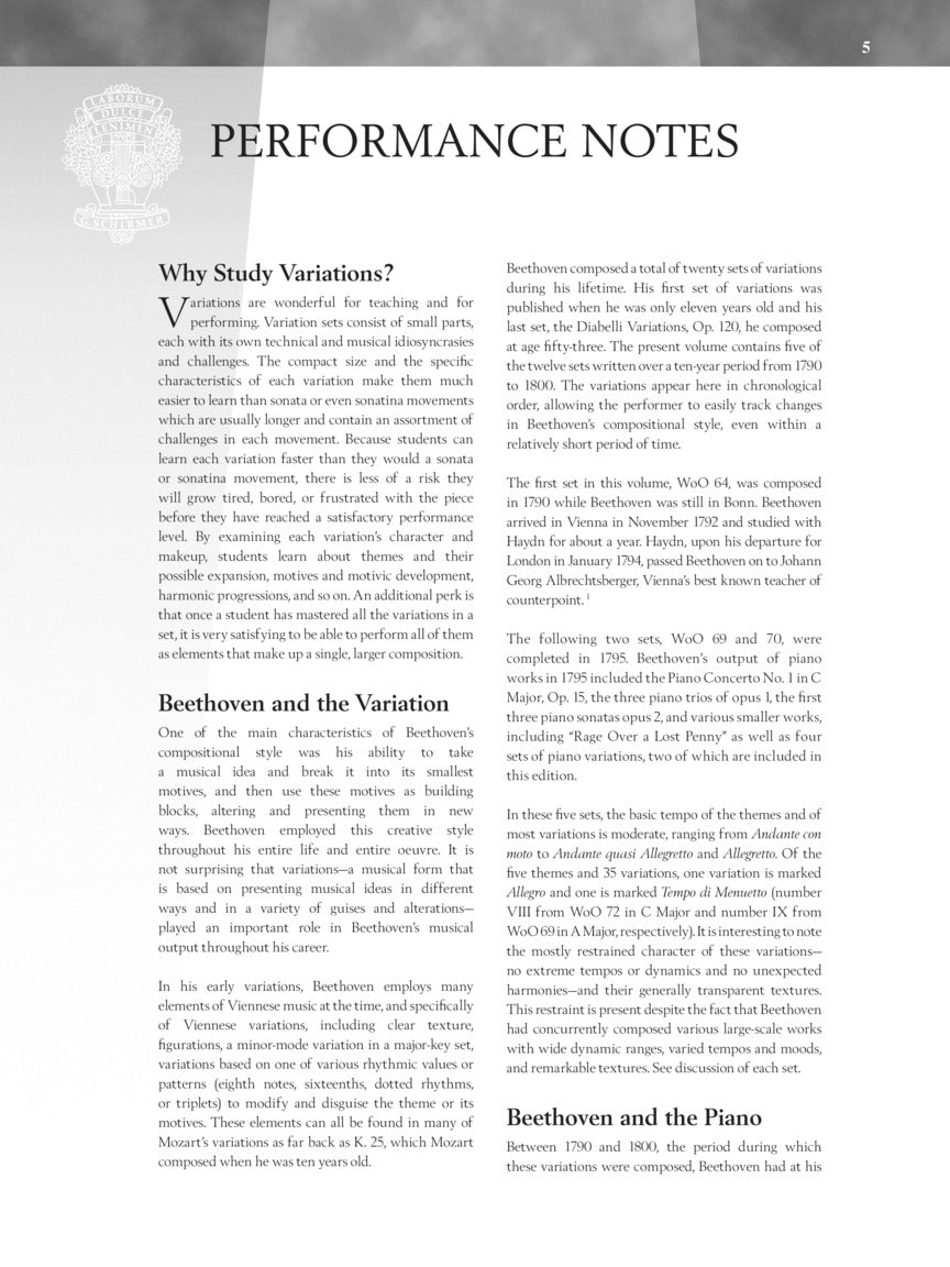 Beethoven - Easier Piano Variations