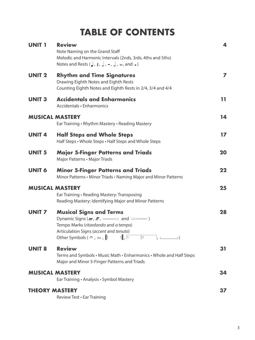 Essential Elements Piano Theory - Level 3