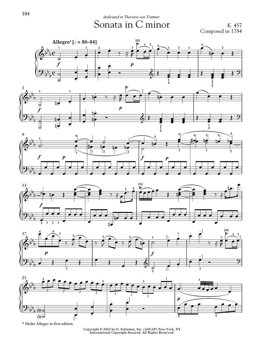 Mozart Piano Sonatas, Volume 2 – Schirmer Performance Editions