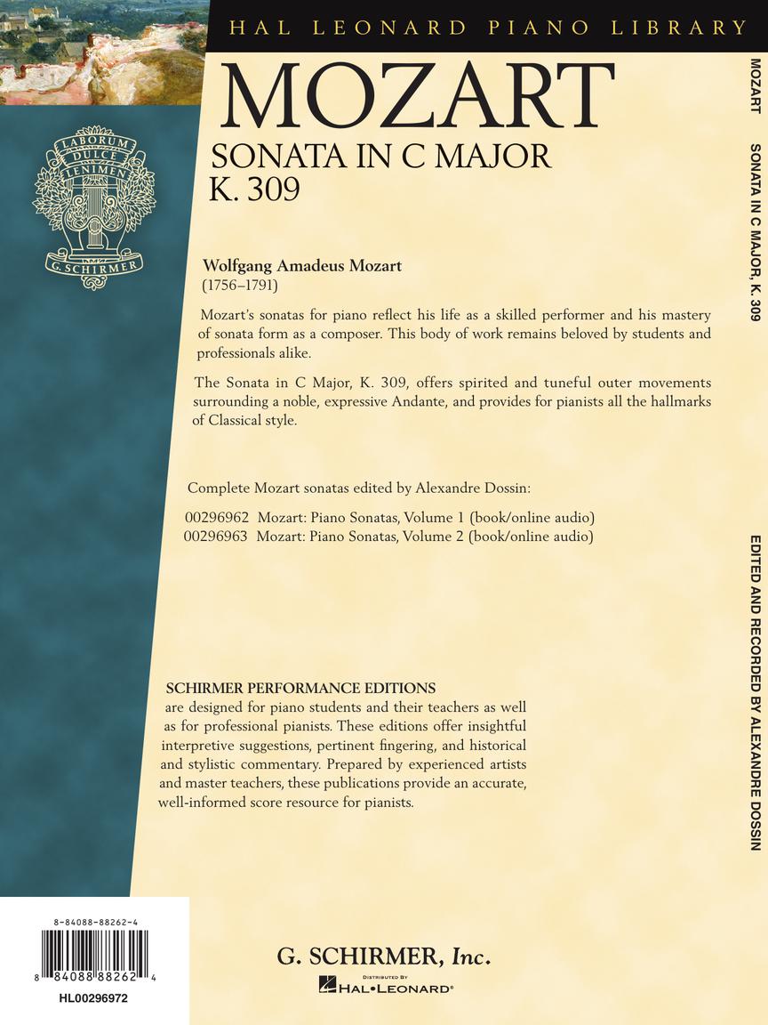 Mozart Piano Sonata in C Major, K.309