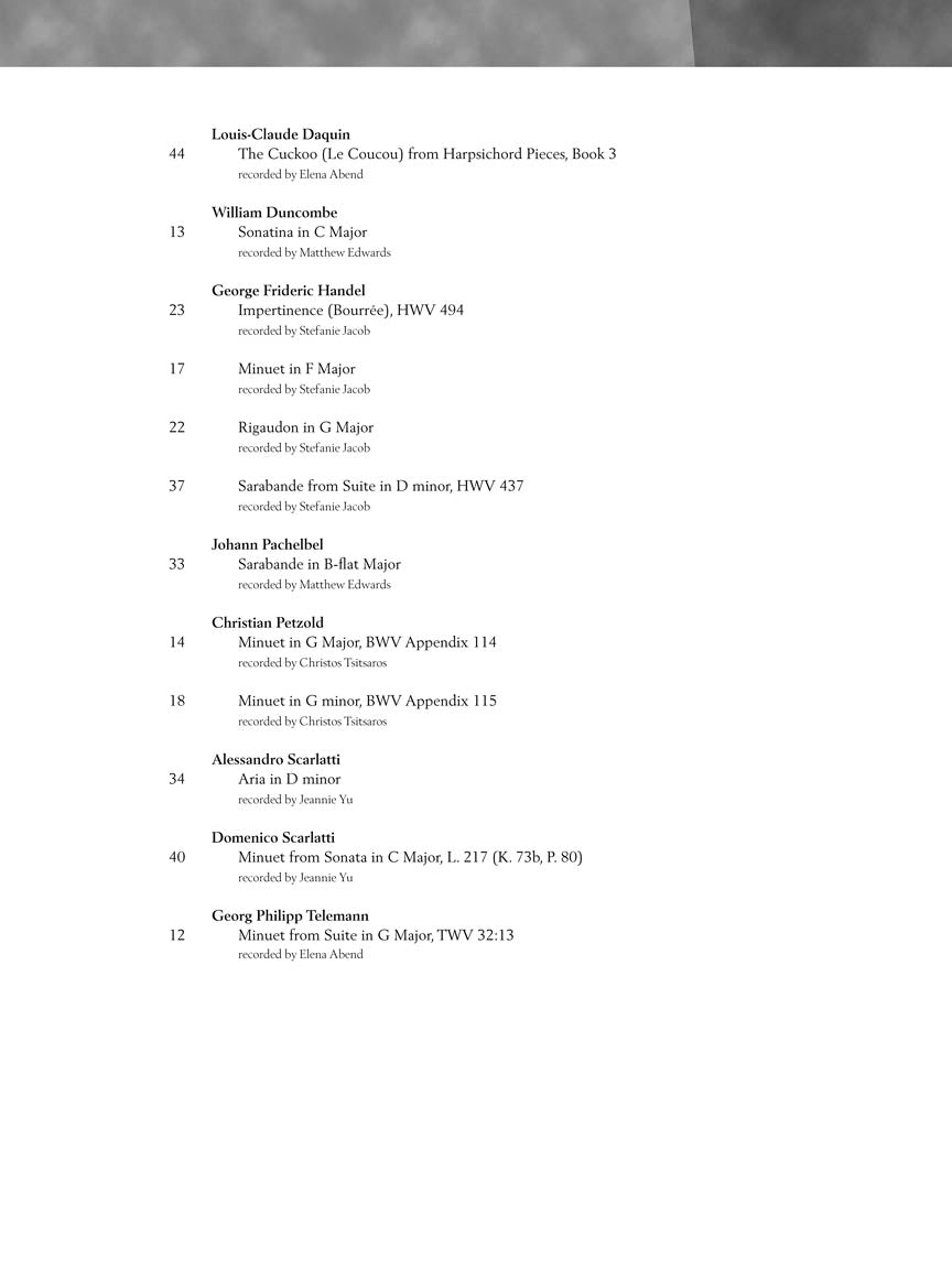 Baroque Era - Early Intermediate - Schirmer Performance Editions