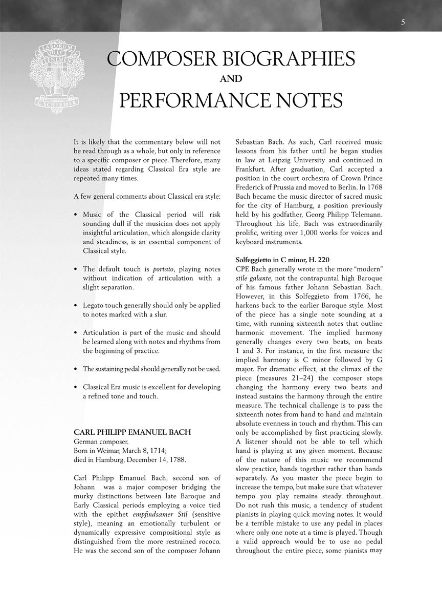 Classical Era - Schirmer Performance Editions