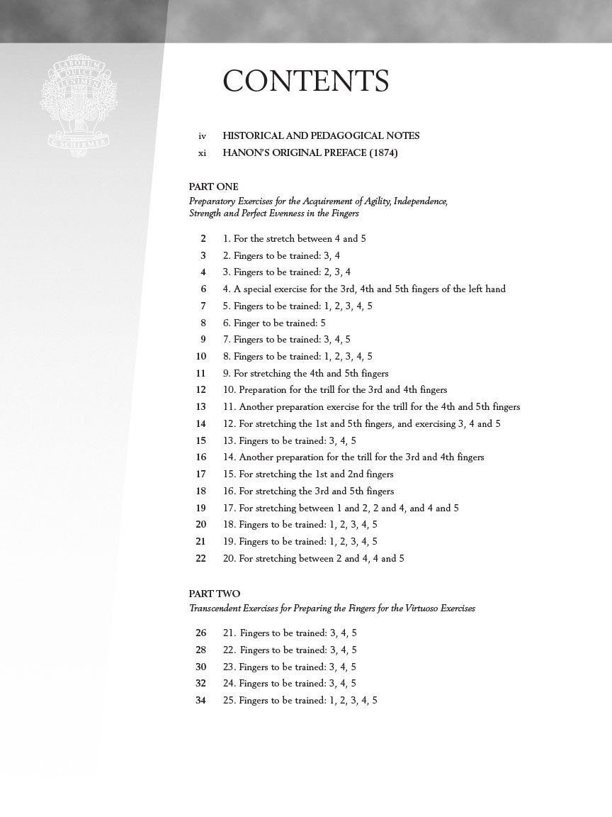 Hanon Virtuoso Pianist Complete - Schirmer Performance Editions