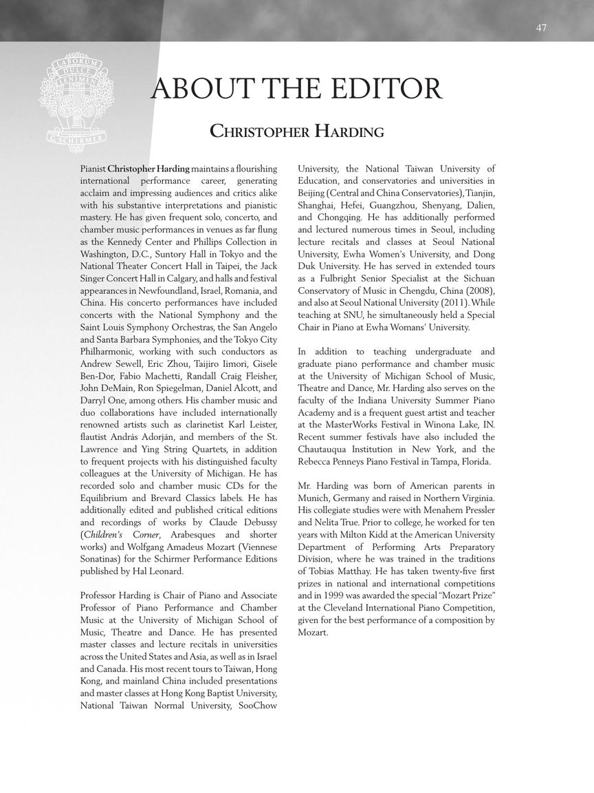 Debussy - Suite bergamasque - Schirmer Performance Editions