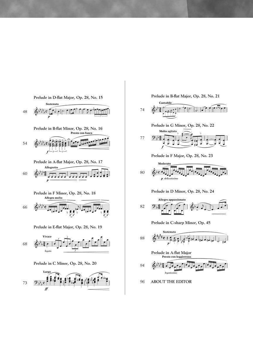 Chopin - Preludes - Schirmer Performance Editions