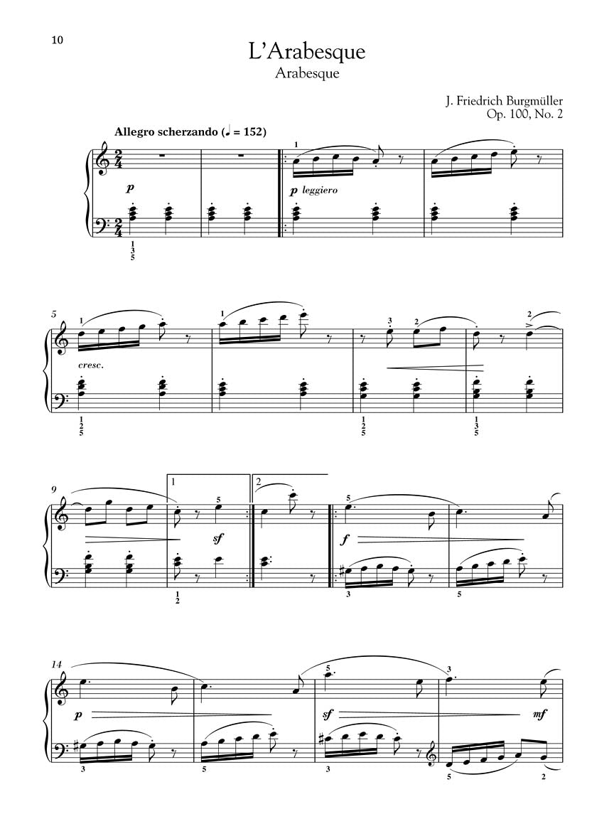 Burgmüller - 25 Progressive Studies, Op. 100 - Schirmer Performance Editions