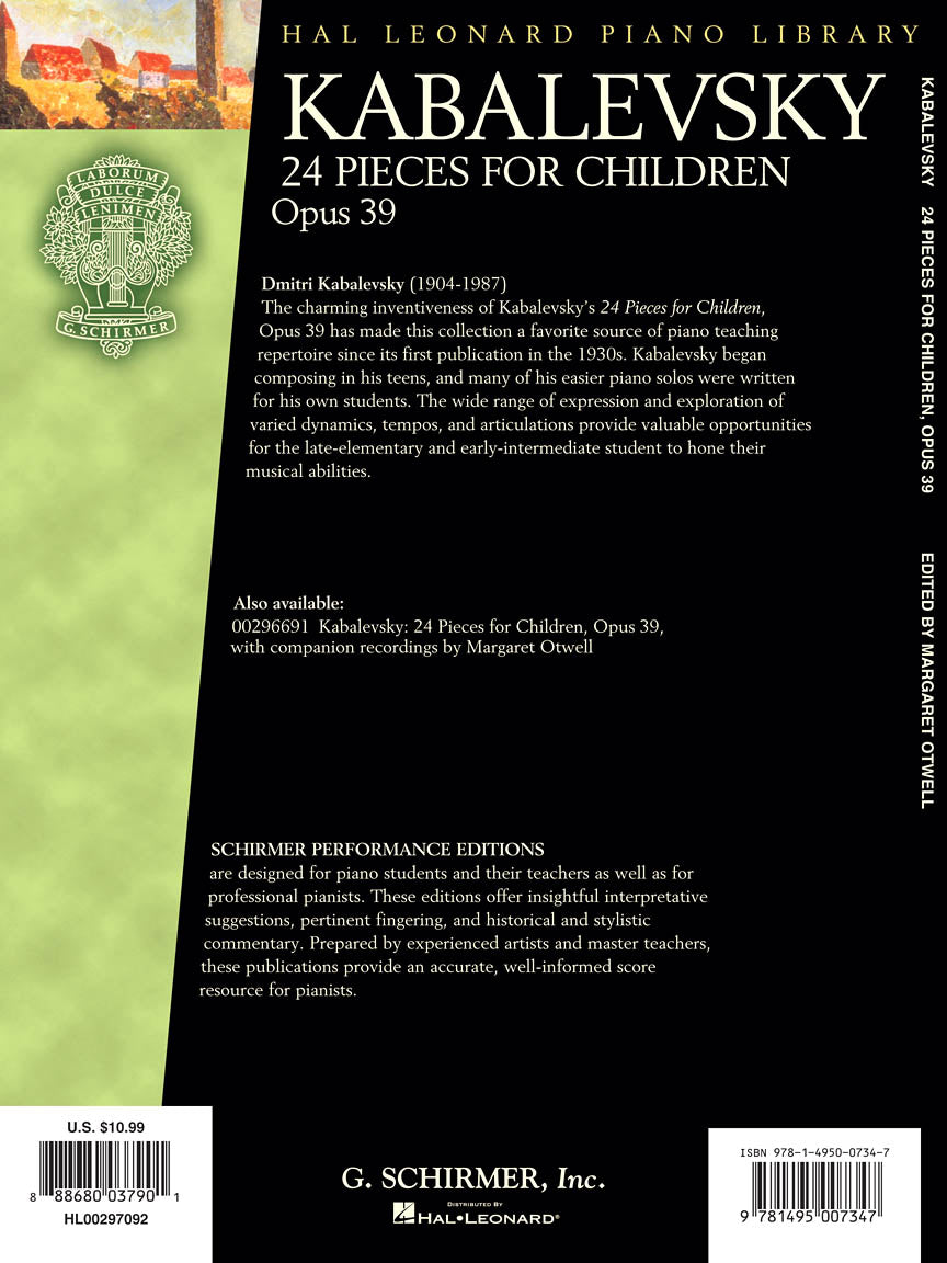 Kabalevsky 24 Pieces for Children, Op. 39