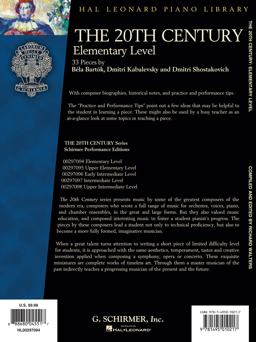Twentieth Century - Elementary Level - Schirmer Performance Editions