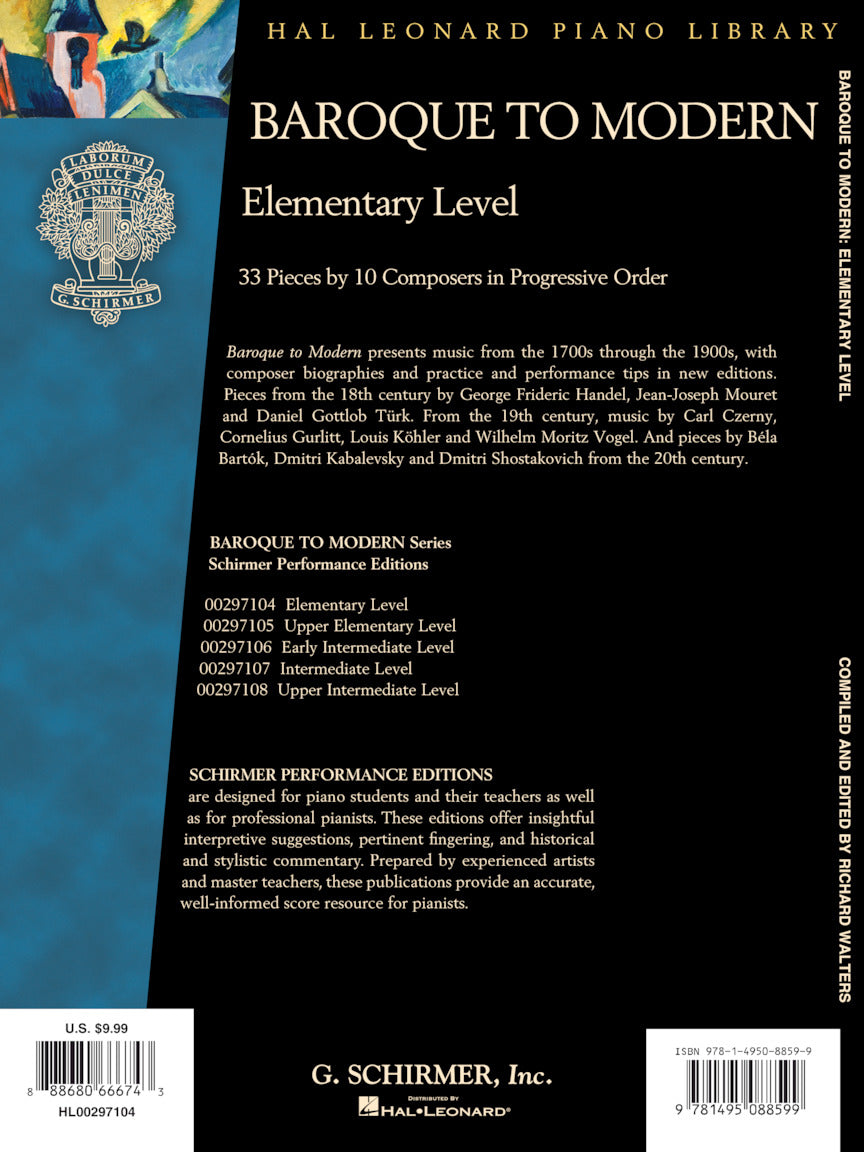 Baroque to Modern - Schirmer Performance Editions