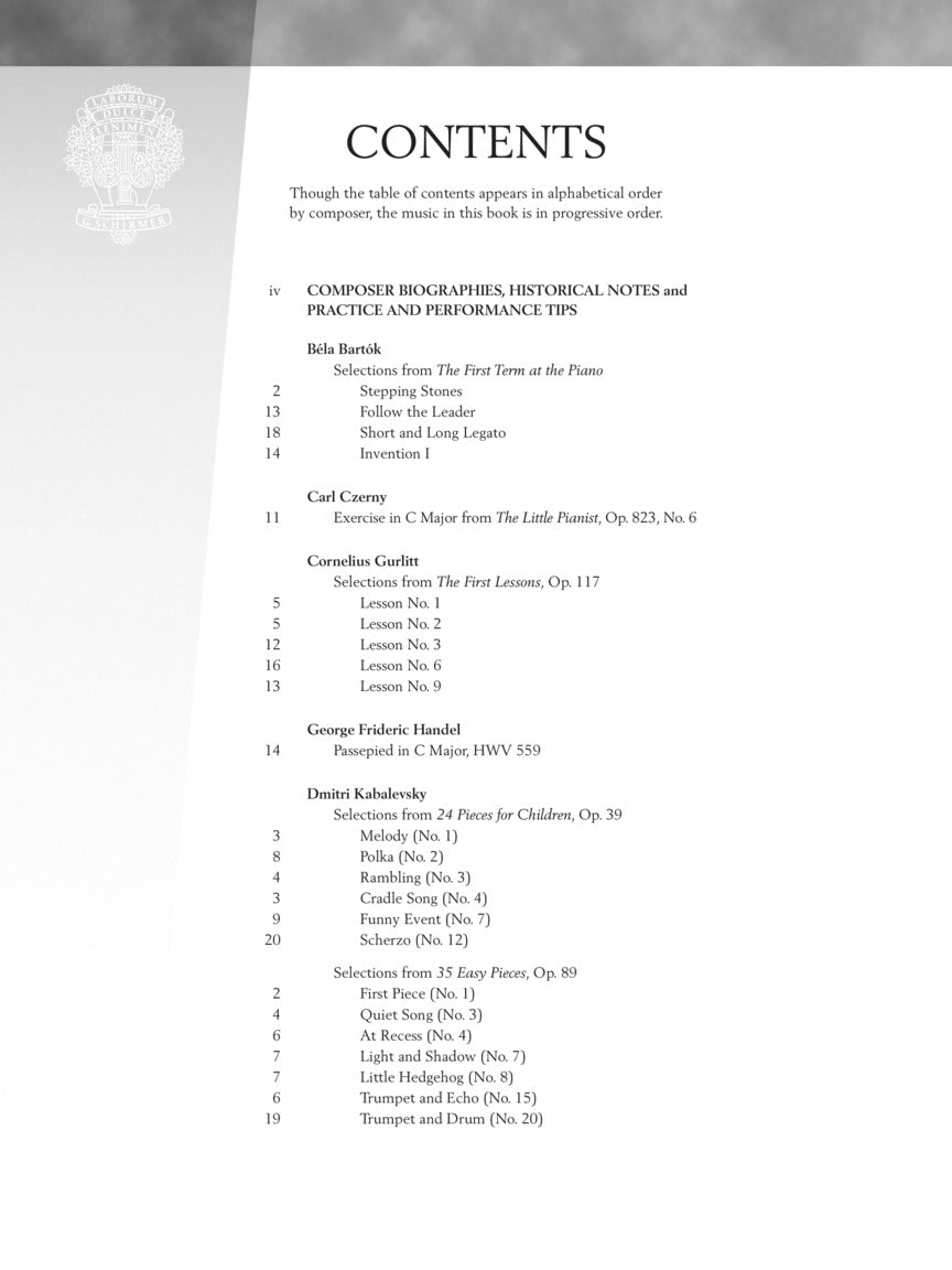 Baroque to Modern - Schirmer Performance Editions