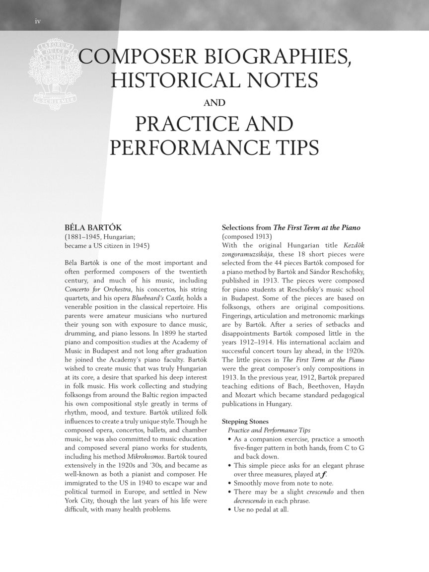 Baroque to Modern - Schirmer Performance Editions