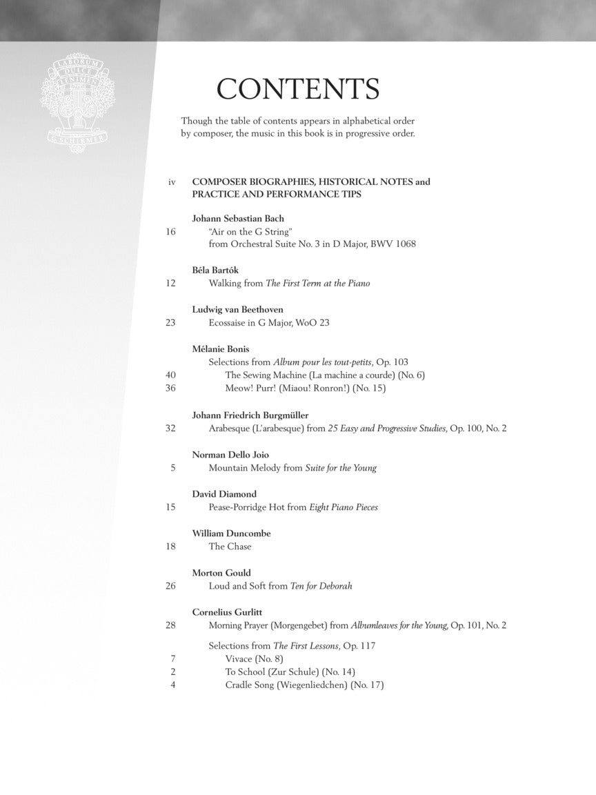 Baroque to Modern - Schirmer Performance Editions