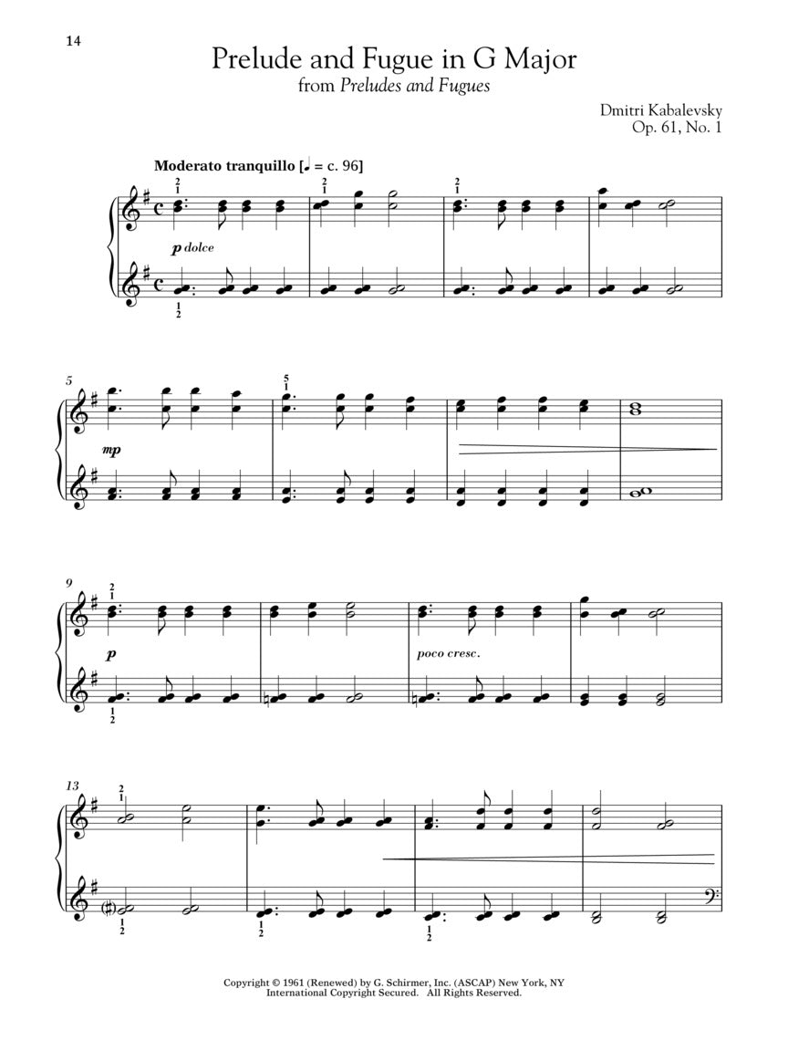 Kabalevsky - Selected Piano Pieces - Schirmer Performance Editions