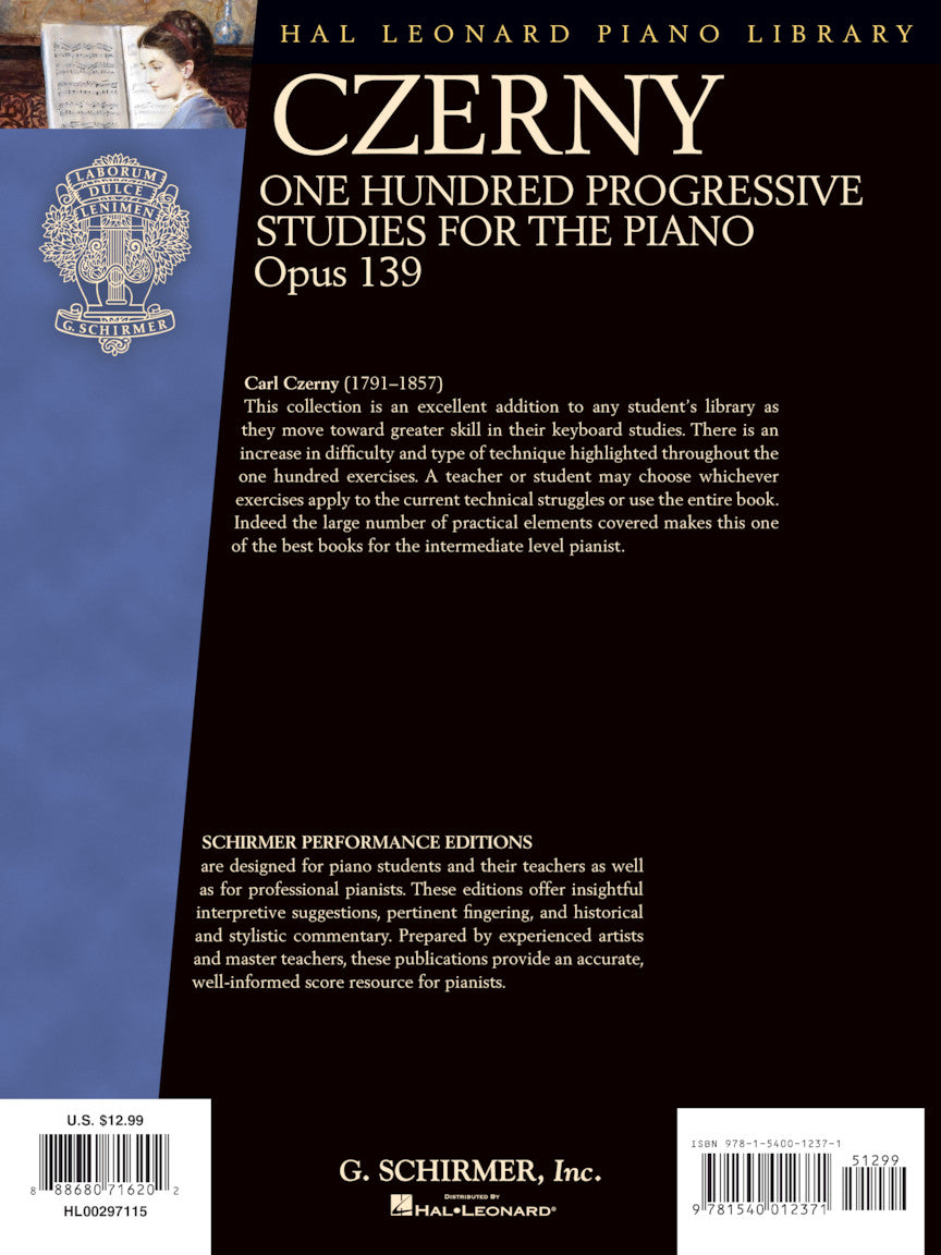 Czerny - One Hundred Progressive Studies for the Piano, Op. 139