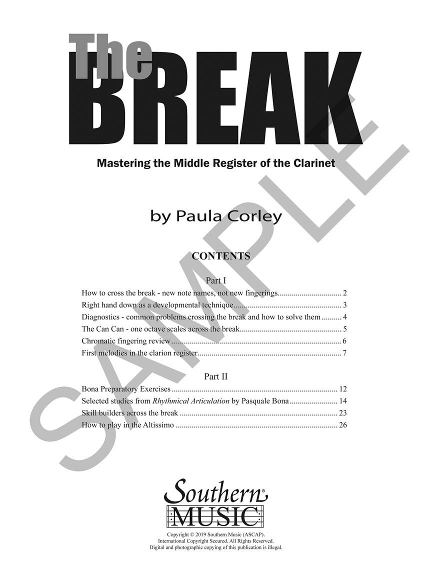 Break, The: Mastering the Middle Register of the Clarinet