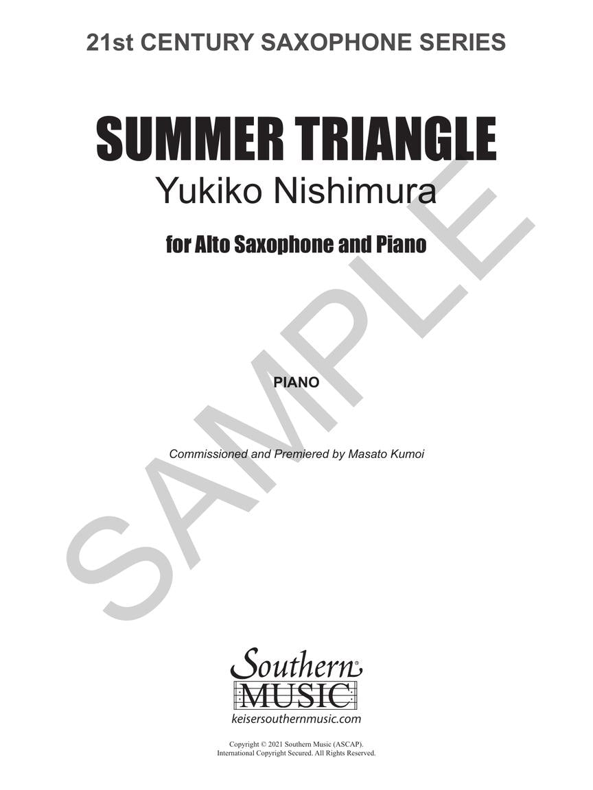 Nishimura Summer Triangle for Alto Sax and Piano