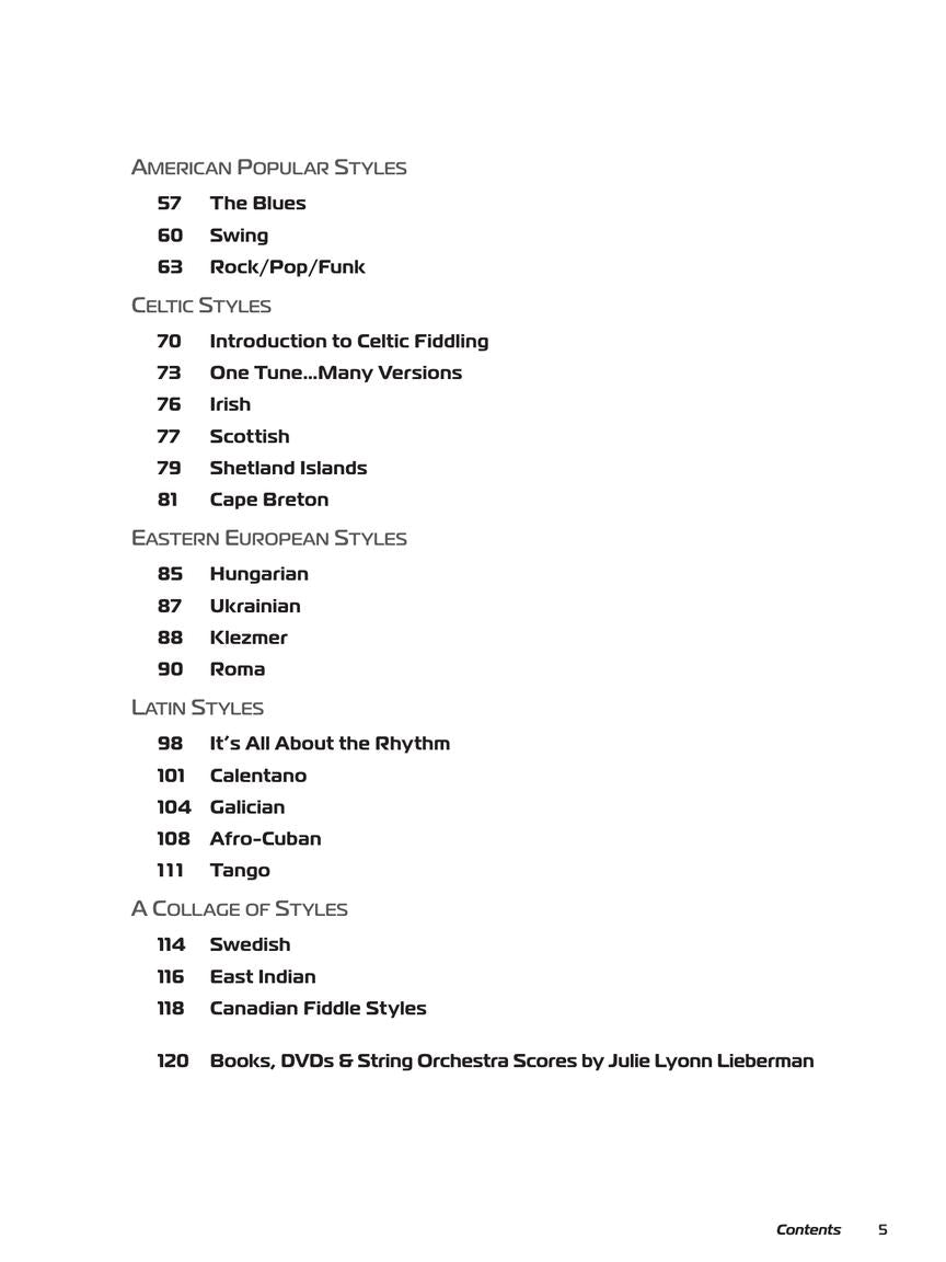 Festival of Violin & Fiddle Styles for Cello