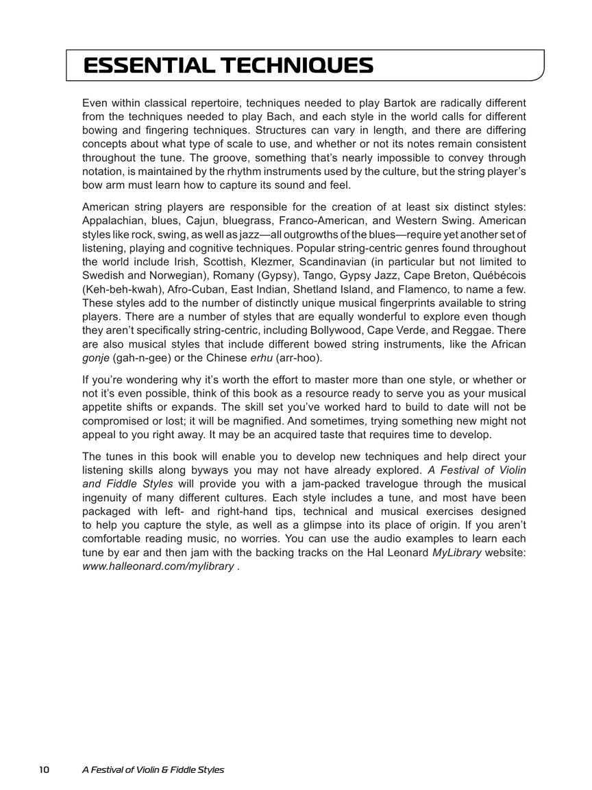 Festival of Violin & Fiddle Styles for Cello