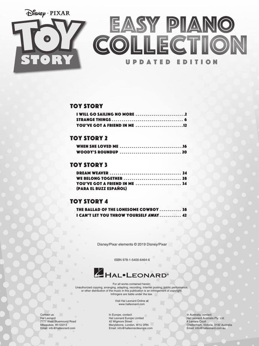 Toy Story Easy Piano Collection