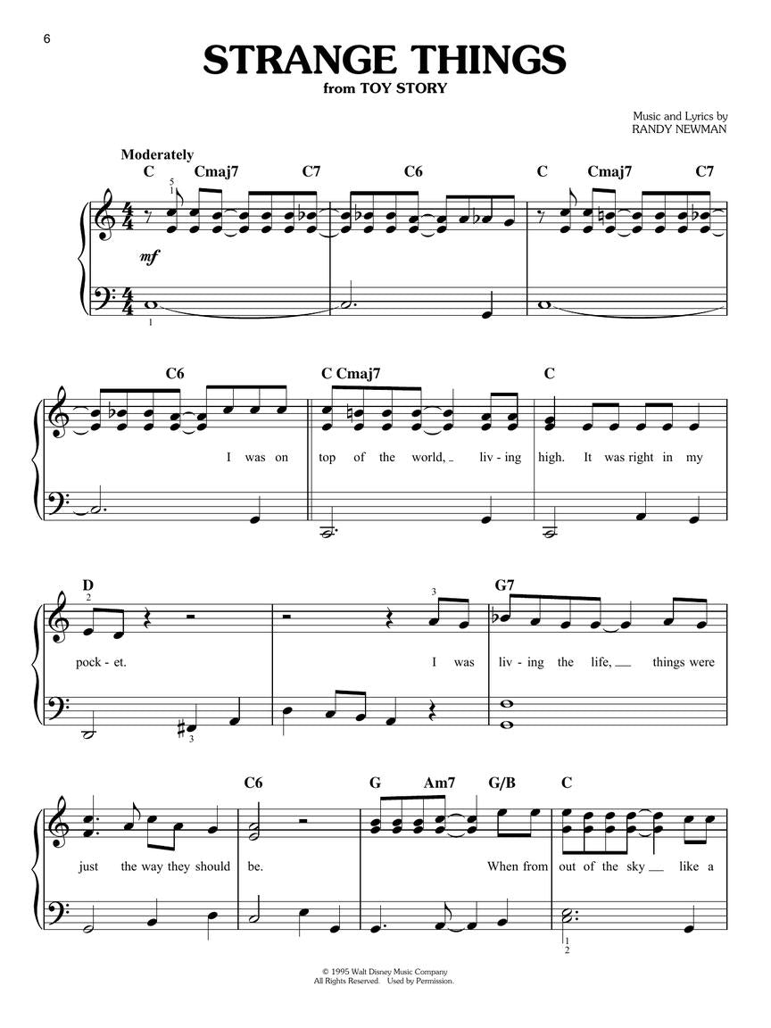 Toy Story Easy Piano Collection