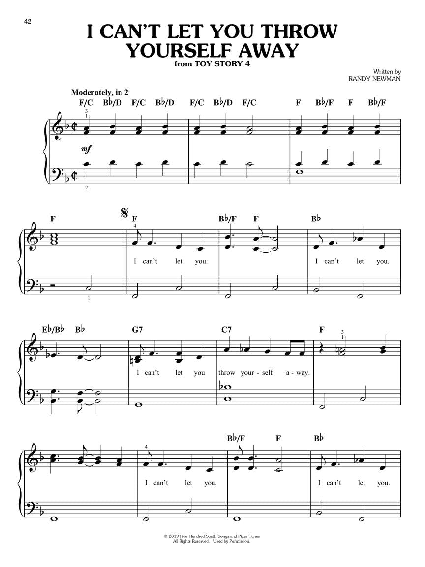 Toy Story Easy Piano Collection