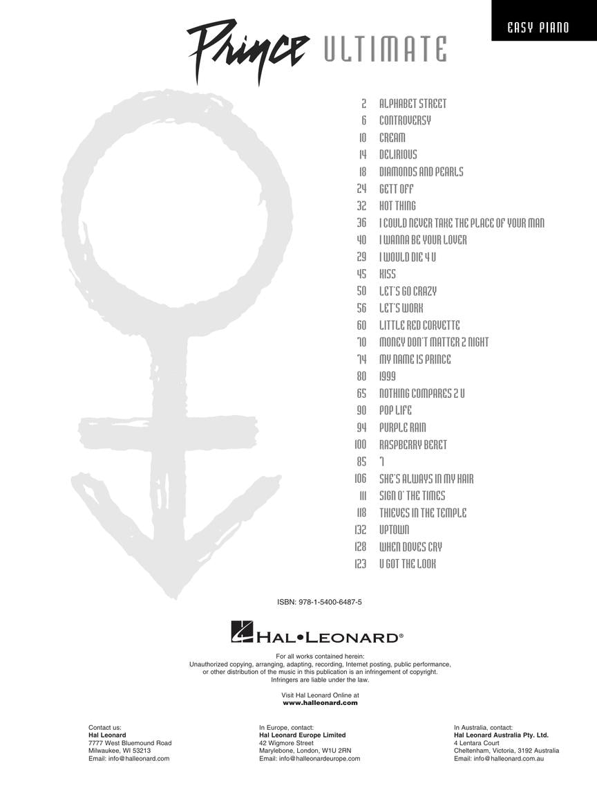 Prince - Ultimate Easy Piano Songbook