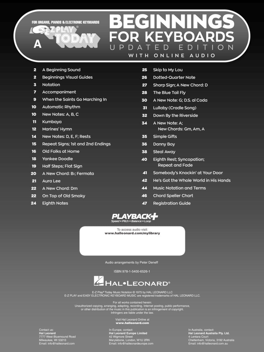 Beginnings for Keyboards