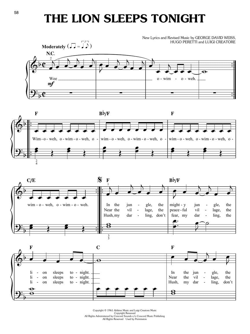 Lion King, The - Easy Piano
