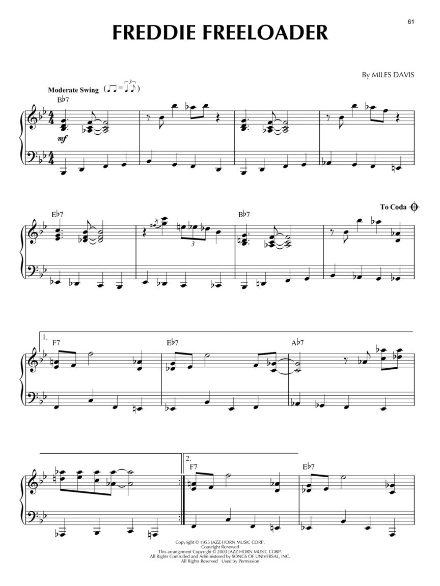 Jazz Blues - Jazz Piano Solos, Vol. 2