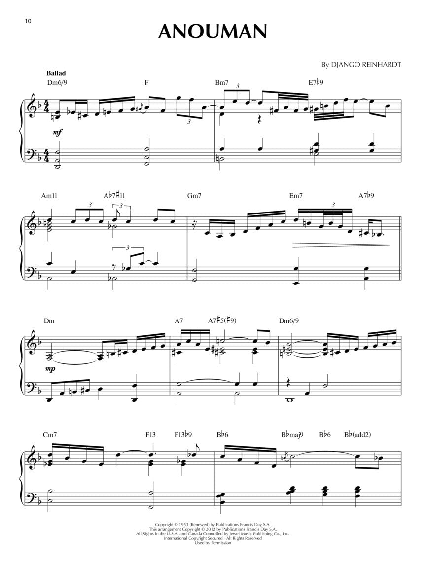 Gypsy Jazz - Jazz Piano Solos Series Vol. 20