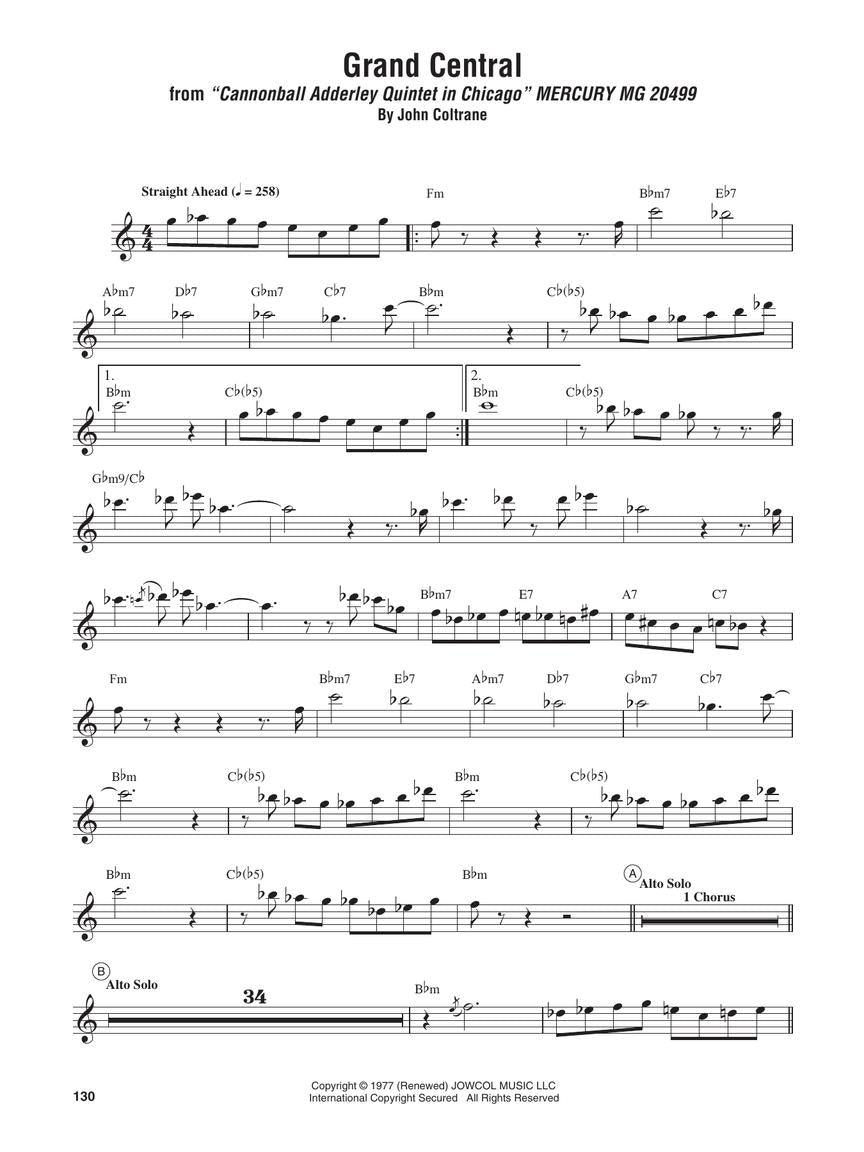 Coltrane- John Coltrane Omnibook for C Instruments