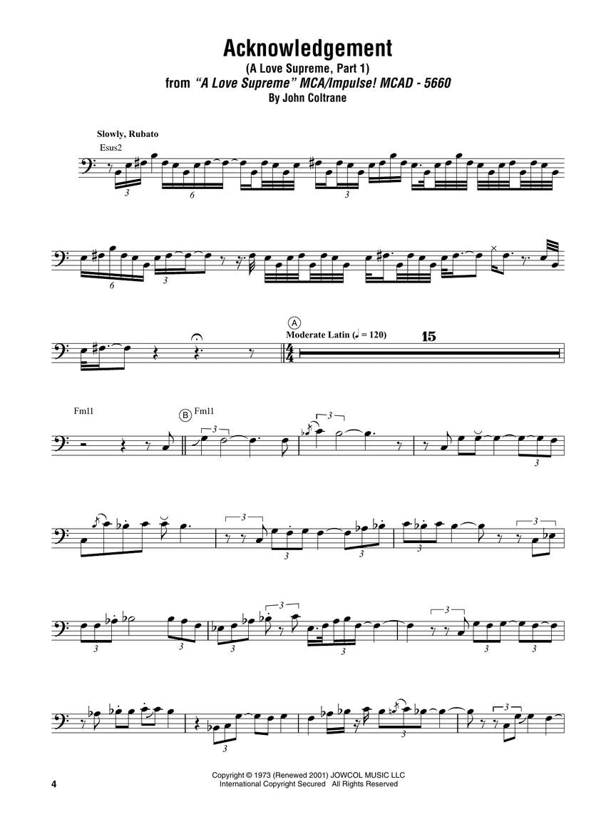 Coltrane, John - Omnibook for Bass Clef Instruments