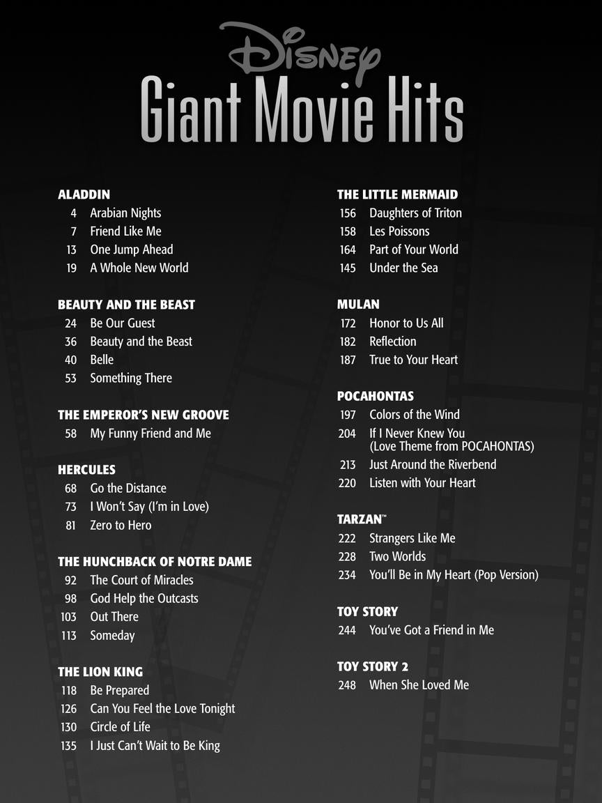 Disney Giant Movie Hits - Big-Note Piano