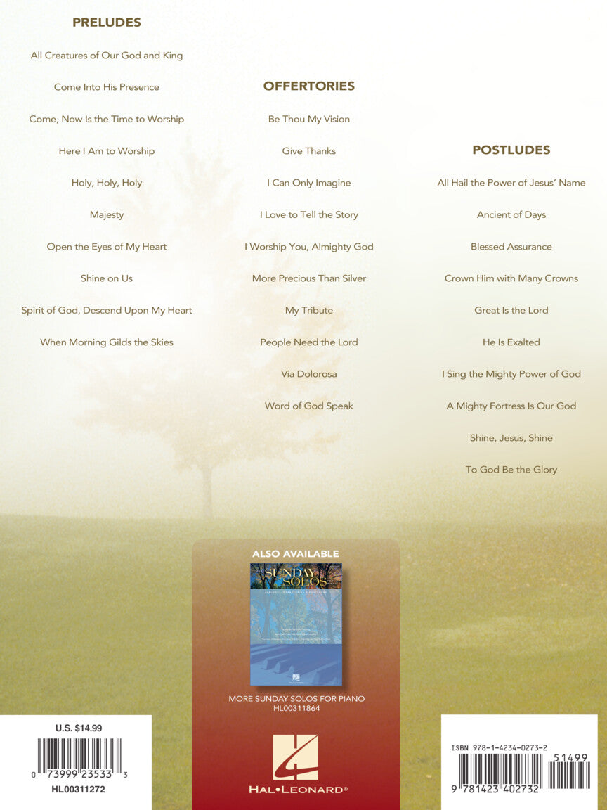 Sunday Solos for Piano - Preludes, Offertories & Postludes