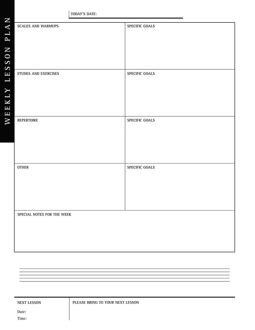 Musician's Practice Planner