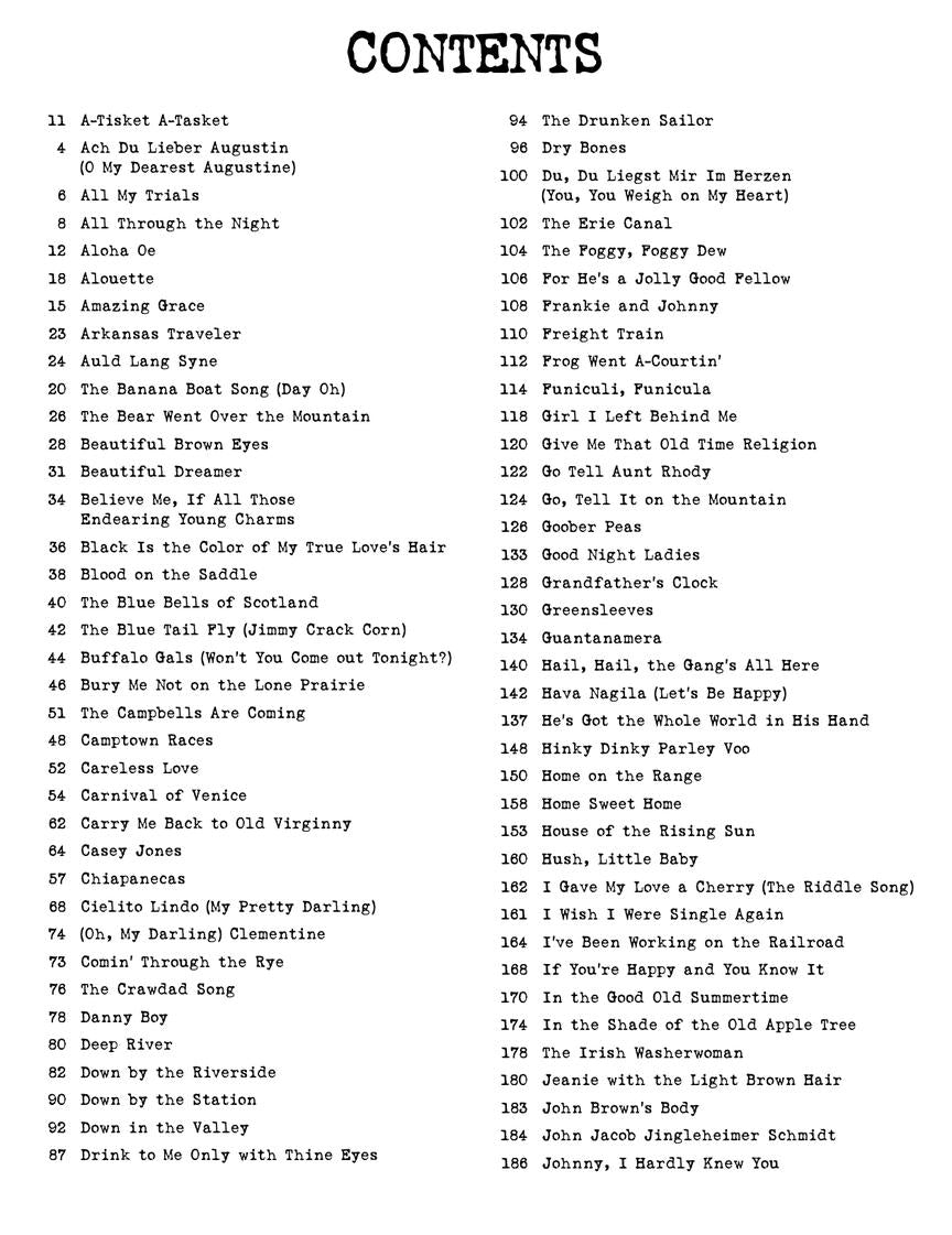 Folk Songs - Budget Books OUT OF PRINT