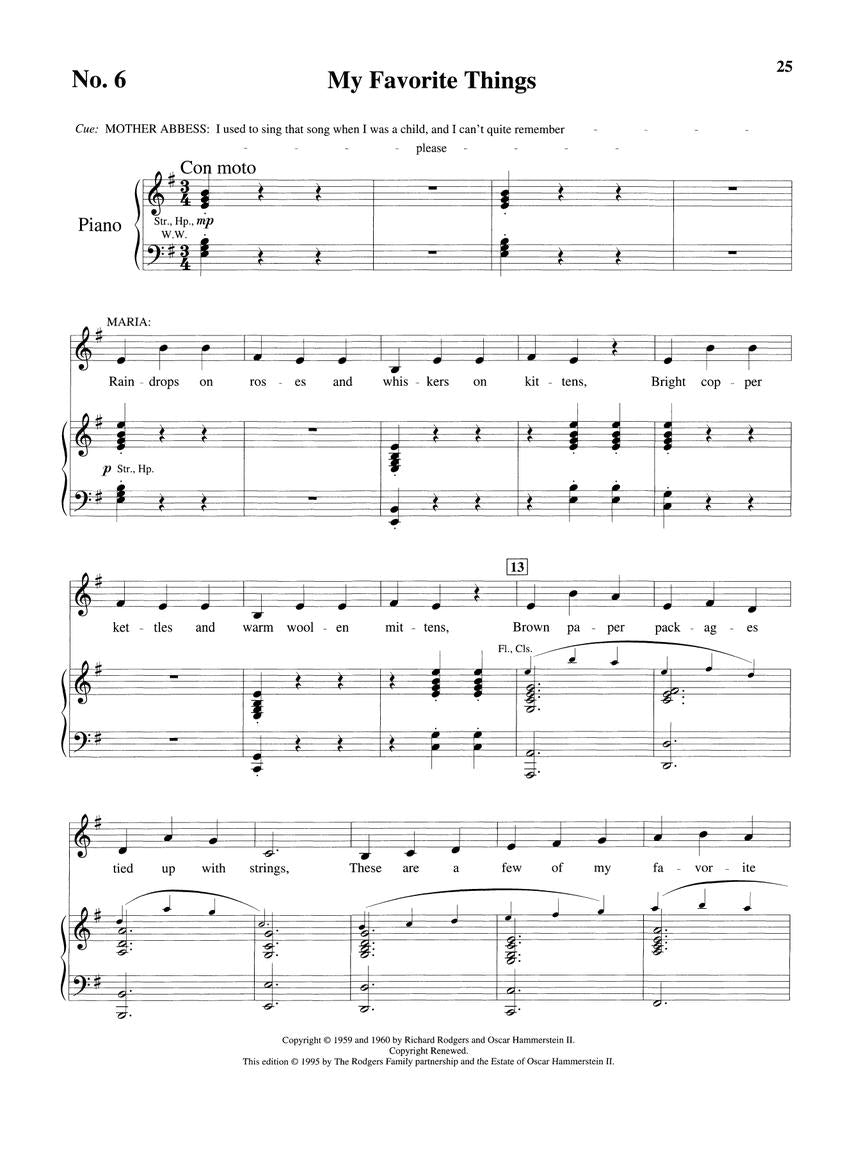 Sound of Music, The - Vocal Score
