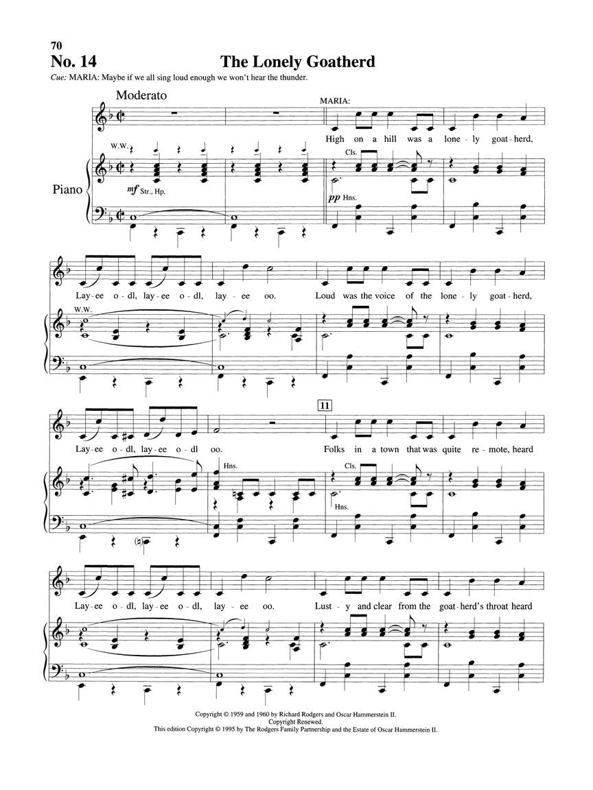 Sound of Music, The - Vocal Score