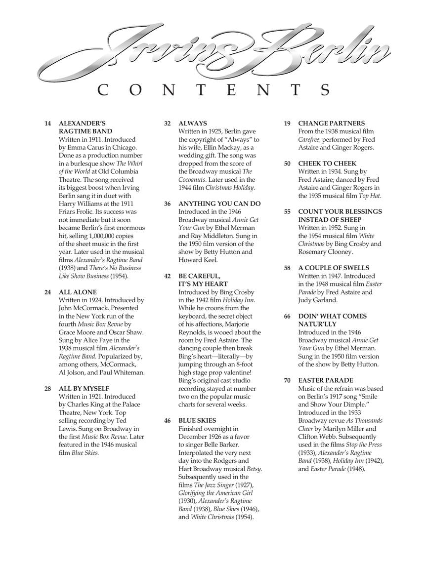 Berlin Irving Berlin Anthology 2nd Edition