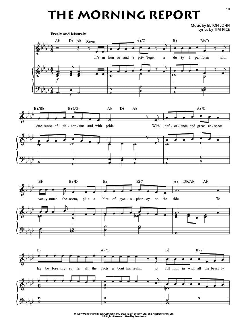 Lion King, The - Broadway Selections