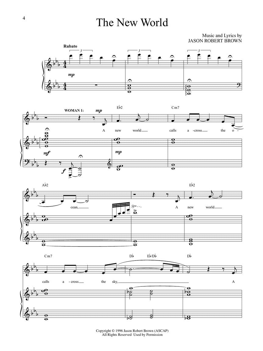 Brown Songs for a New World Vocal Selections