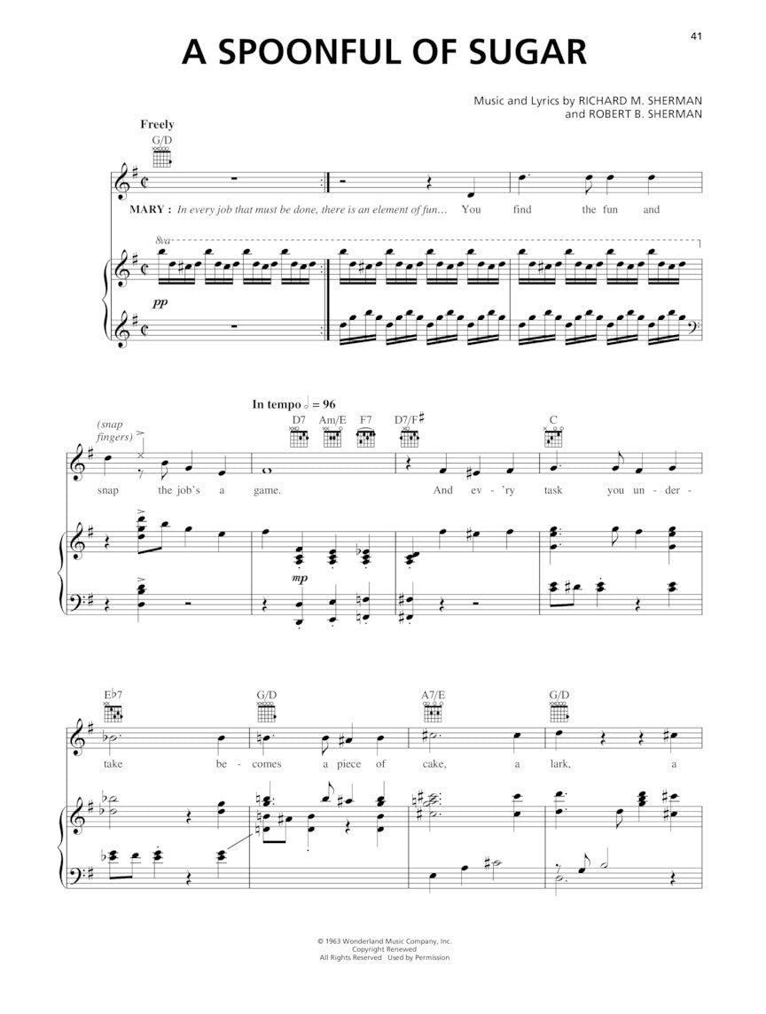 Mary Poppins - Broadway Vocal Selections