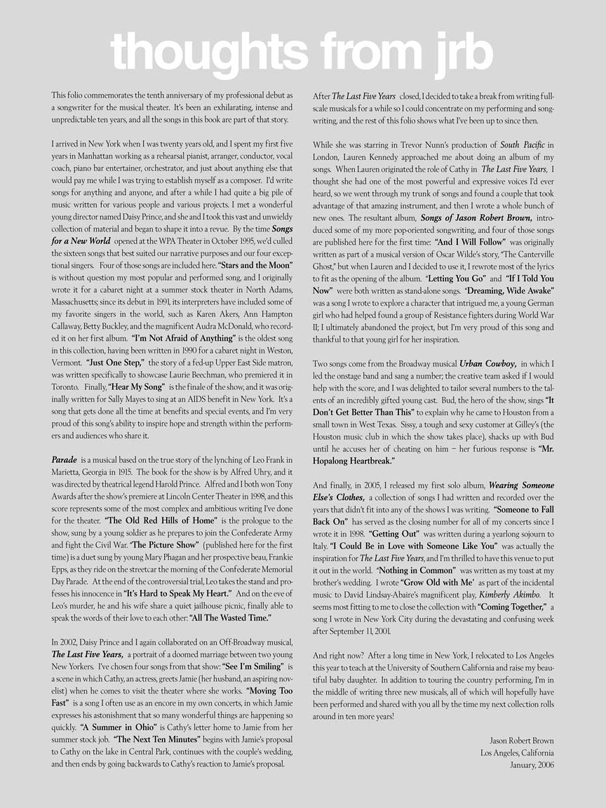 Brown, Jason Robert - Collection