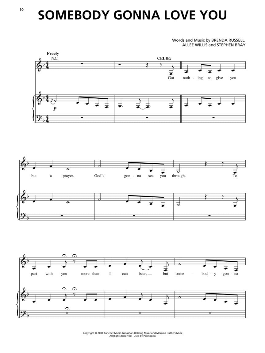 Color Purple, The - Piano/Vocal Selections