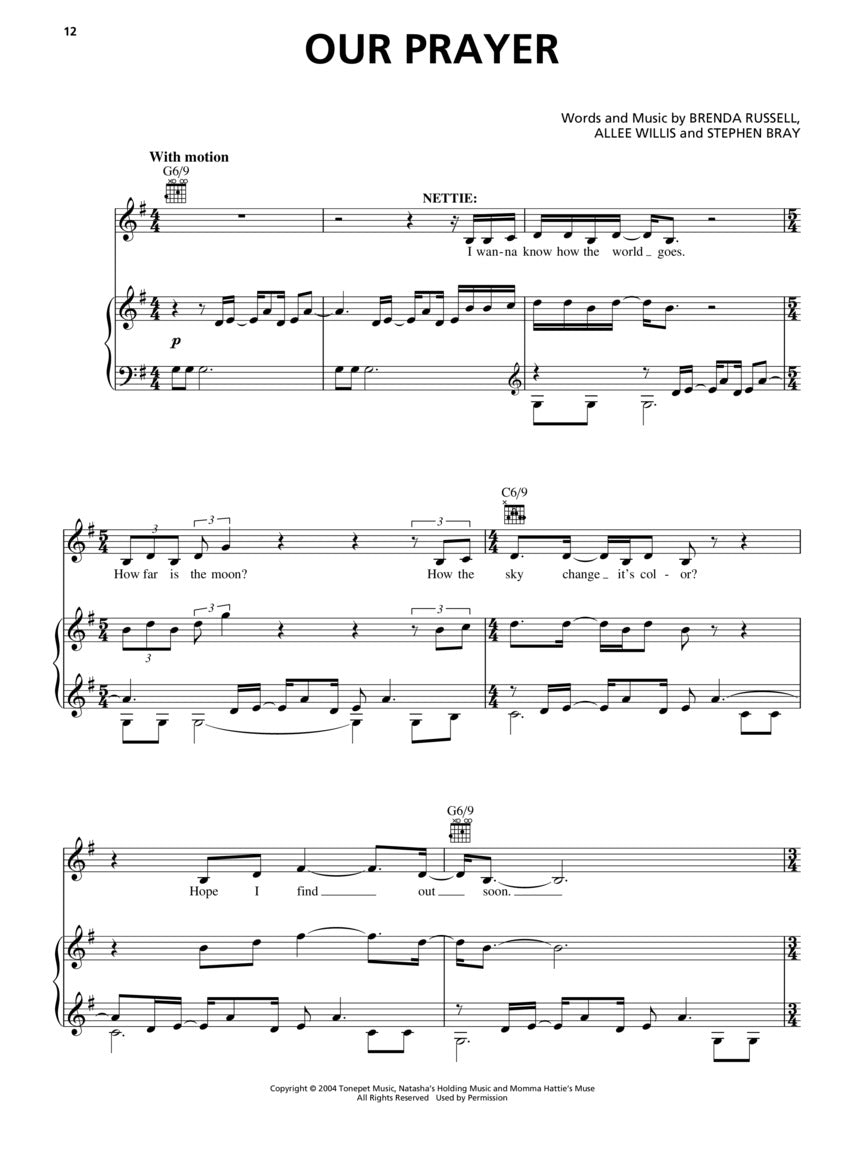 Color Purple, The - Piano/Vocal Selections