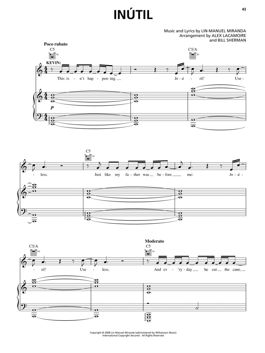 In the Heights - Piano/Vocal Selections