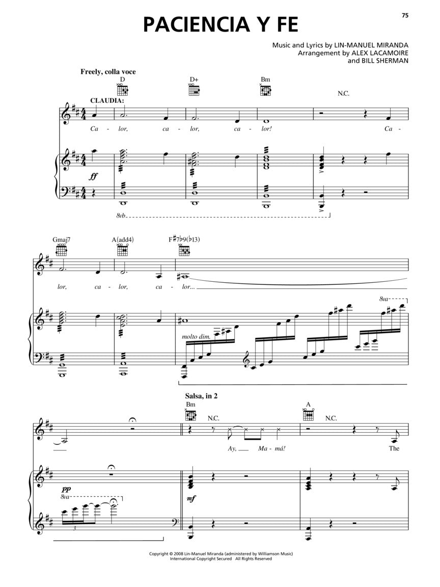 In the Heights - Piano/Vocal Selections